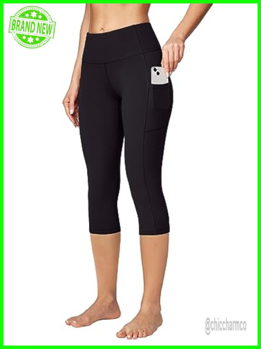 Ewedoos High Waisted Capri Leggings with Pockets, Yoga Pants
